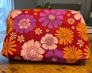 Estée Lauder Floral Cosmetic Pouch in Red, Pink & Purple thumbnail 1