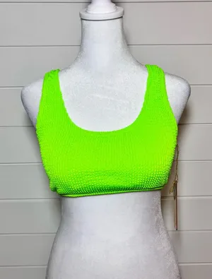 CABANA DEL‎ SOL Lime Green Neon bikini Size M thumbnail 1