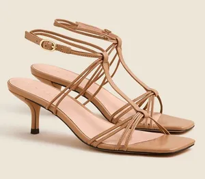 J. Crew Strappy Kitten-heel Sandals Nude 8.5 thumbnail 1