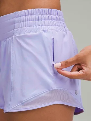 Lululemon Hottie Hot High Rise Athletic Shorts Lilac Smoke Size 12 NWT thumbnail 4