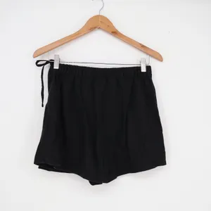 Old Navy Black Linen Blend Wrap Skort Shorts Side Tie Small thumbnail 4