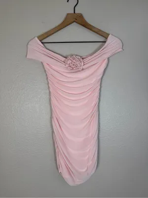 More To Come Revolve Neena Mini Dress in Light Pink Small NEW $78 thumbnail 4