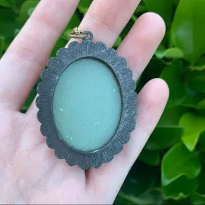 Vintage Floral Cameo Pendant Necklace thumbnail 2