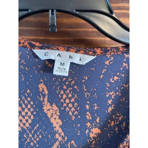 Cabi Python Border faux wrap blouse M thumbnail 4