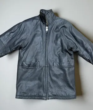 Marc New‎ York Leather Jacket Black Quilted Lined Zip Coat Women Small thumbnail 1