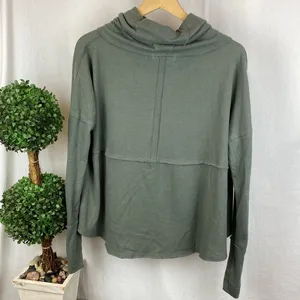 We The Free People Olive Green Long Sleeve Cowl Neck Sweater XS thumbnail 3
