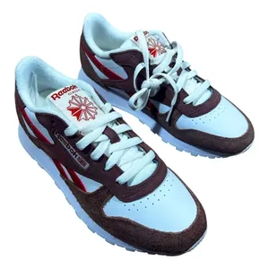 Reebok Classic Leather Suede Low Top Sneakers White/Scorched Earth/Hoop Red 7 thumbnail 3