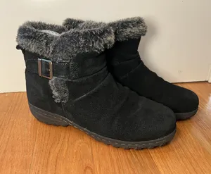 Khombu Boots Womens Size 6 Black Lindsey Faux Fur Ankle Winter Snow Booties thumbnail 1
