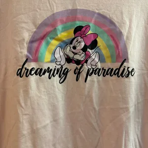 Disney Minnie Mouse T-shirt pink rainbow dreaming of paradise size XL thumbnail 3