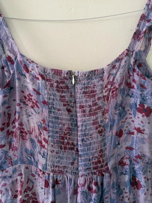 Reformation Bryson Dress Midi Length in Morning Dew Purple Floral Size 4 Viscose thumbnail 13