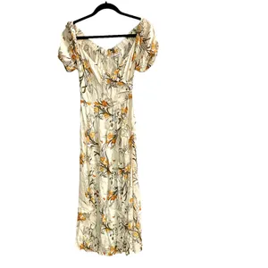 Reformation Pearl Midi Dress Aurora Floral Cream thumbnail 4