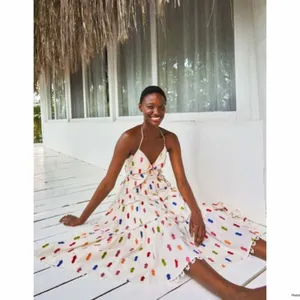 Farm Rio Anthropologie Multicolor Pineapple Midi Dress Size M thumbnail 4