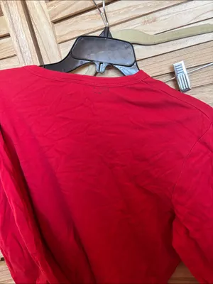 Trillogy Red Long Sleeve Scoop Neck Top with Star and Rhinestone Detail XL thumbnail 6
