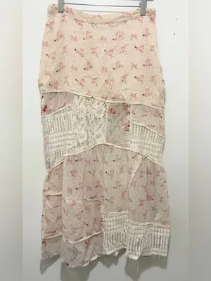 Free People Daniella Lace Maxi Skirt Large thumbnail 4