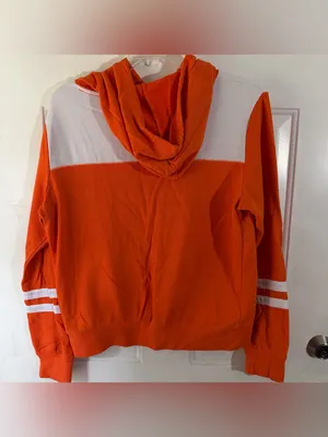 NFL Team Apparel Denver Broncos Women's XL Hoodie Orange White Colorblock thumbnail 3