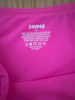 SKIMS Fits Everybody Tube Dress in a striking neon pink colorway size medium thumbnail 7