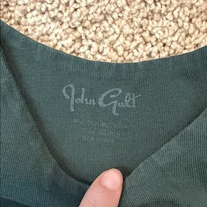 Brandy Melville Lydia Dark Green Crop Top thumbnail 3
