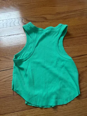 wild fable Ribbed High-Neck Tank Top in Bright Green thumbnail 2