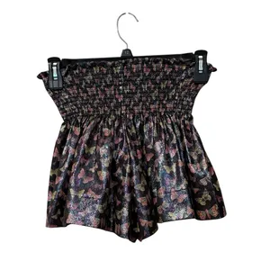 Queen of Sparkles Black Pink Holographic Butterfly Swing Shorts Size XS thumbnail 4