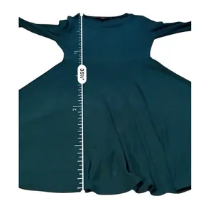 Lulus‎ Hunter Green Ribbed Knit Fit Flare Skater Dress Womens Small Long Sleeve thumbnail 13