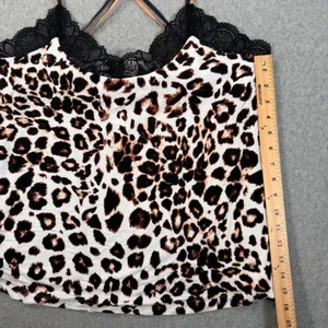 Soma Leopard Print Camisole Lounge Top Women's XL Criss Cross Double Strap thumbnail 4