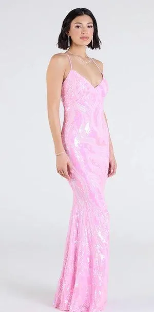 Windsor Iridescent Sequin Lace-Up Dress thumbnail 1