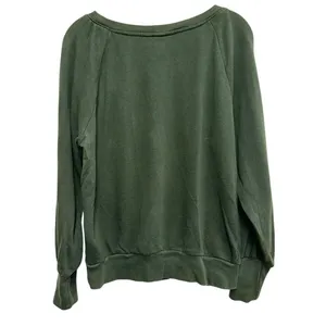 Gap Olive Puff Sleeve‎ Sweatshirt Soft Casual Pullover thumbnail 3