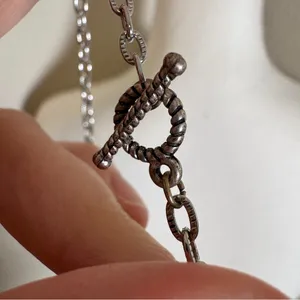 Silver Tone Charm Necklace Womens Jewelry Hearts Stars thumbnail 3