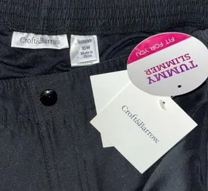 Croft & Barrow Woman NWT 16W Black Tummy Slimmer 4” Inseam Swim Shorts w/ Panty thumbnail 3