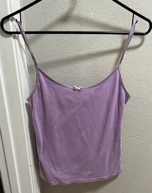 Victoria’s Secret Purple Bow Cami Tank Top Sz S thumbnail 1