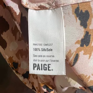 Paige Cicely Silk Camisole Leopard Floral Cinch Front Pink Tan Small thumbnail 6