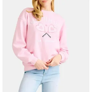 Valentines Day Womens Sweatshirt Size XL Pink Match Made In Heaven Fleece Cozy thumbnail 7