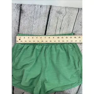 Adidas Women's Pacer Woven High Rise 3" Training Shorts Green Large 3” thumbnail 11
