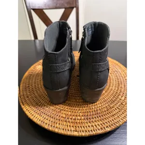 Teva Foxy Waterproof Leather‎ Ankle Boots Black Side Zip Harness Booties Womens thumbnail 7