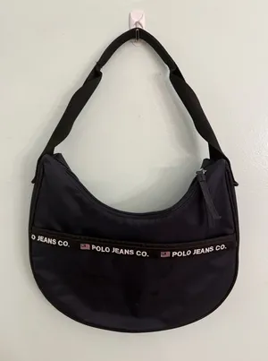 Polo Jeans‎ Co. Vtg Hobo Ralph Lauren Bag Women's Purse Blue Nylon Shoulder Y2k thumbnail 1