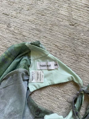 Tiger Mist Sage Green Lace-Trim Wrap Cami (Size XS) thumbnail 5