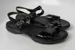 Ecco black‎ sandals size 39 thumbnail 1