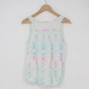 Aeropostale Tank Top Womens M Tie Dye Multicolor Button Down Sleeveless thumbnail 5