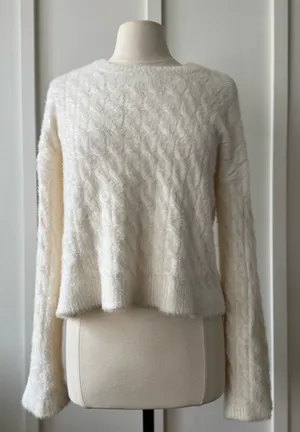 Joie Ivory Textured Knit Sweater thumbnail 1