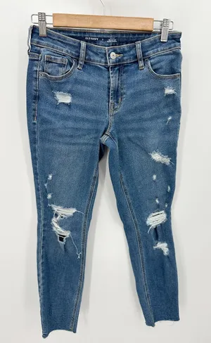 Old Navy Rockstar Super Skinny Distressed Medium Wash Jeans Womens‎ 2 Mid Rise thumbnail 1