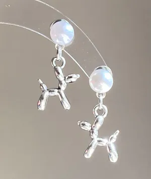 Handmade cute retro y2k ballon dog earrings 🐶🎈 thumbnail 2