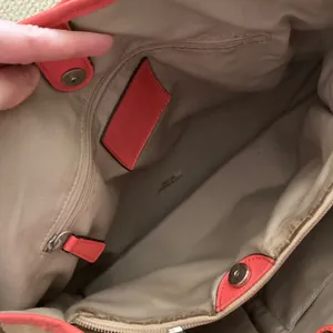 Coach Tan and Red Signature Canvas Shoulder Bag E1361-F21949 Fair Condition thumbnail 8