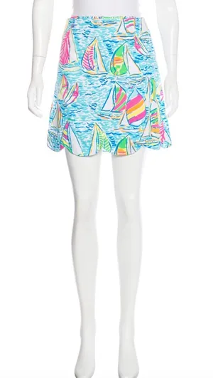 Lilly Pulitzer Lynnie Skirt in You Gotta Regatta thumbnail 1
