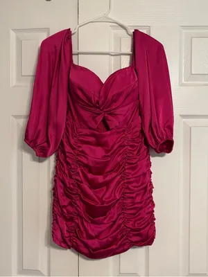 Runaway The Label RNWY Jones Ruched Satin Mini Dress thumbnail 2