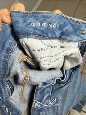 American Eagle Women's Distressed Light Blue Stretch Jegging Jeans‎ size 4 S thumbnail 9