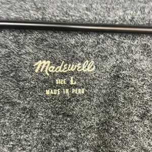 Madewell Heather Gray Knit Dress Shirt Strapless size Large 100% Cotton thumbnail 7