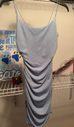 Glitter body con dress Blue Size 0 thumbnail 1
