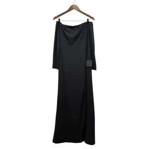 Lulus Alluring Sophistication Black Off-the-Shoulder Maxi Dress size Large NWT thumbnail 3