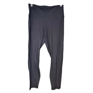 Lululemon‎ V-Waist Yoga Tight 25" Grid Texture Black Leggings Size 6 W5GAAS thumbnail 3