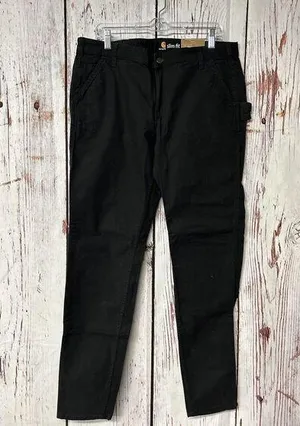 NWT Carhartt Women’s Crawford Rugged Flex Slim Fit Pant - Black / Size 16 Tall thumbnail 1